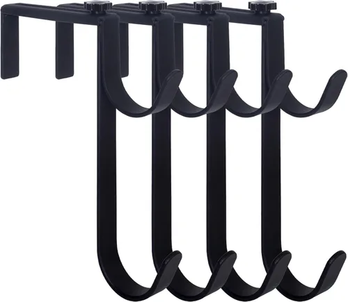 Ganchos resistentes para postes de piscina, ganchos ajustables para postes, mangueras, desnatadores, ganchos negros para colgar accesorios de