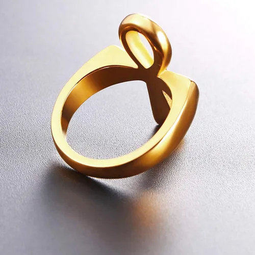 Miniatura 5 de U7 Jewelry Ankh Rings Ancient Egyptian Eye of Ra Horus Ring Stainless SteelGold PlatedBlack Color Egypt Symbol Rings for Men Women