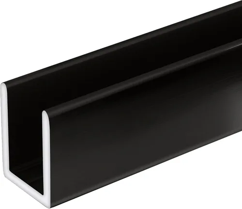 Miniatura 2 de Brixwell SDCD38GM-CCP4 Gun Metal 3/8" Canal en U Profundo para Puerta de Ducha de Panel Fijo - Muestra de 4 pulgadas