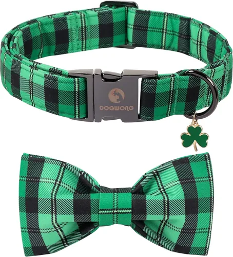 Miniatura 9 de DOGWONG Collar de perro arcoíris con bonito lazo para el Mes del Orgullo LGBT - Collar ajustable y cómodo para perros grandes, medianos y pequeños