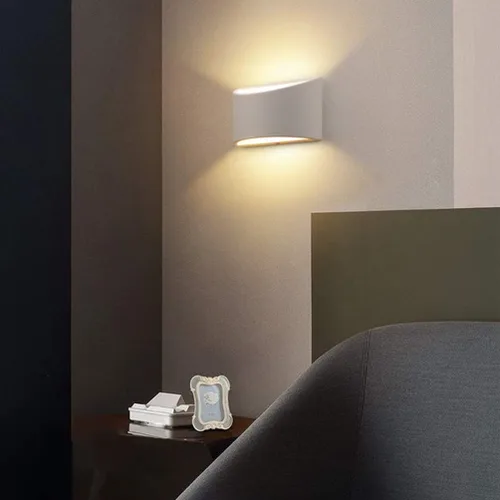 Miniatura 2 de Aipsun Aplique de pared LED moderno de aluminio para interiores, con cableado, juego de 2 luces de montaje en pared arriba y abajo, para sala