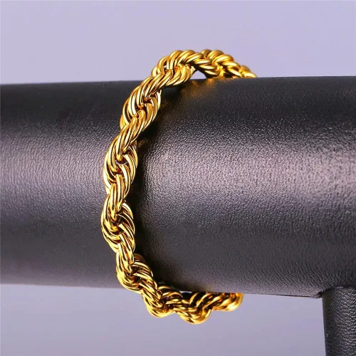 Miniatura 5 de U7 Figaro Bracelet, Stainless Steel Figaro Chain Bracelet, Rope Chain Bracelet Stainless Steel 18K Gold Plated Wrist Chain for Men Women