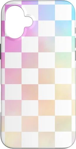Miniatura 23 de Pastel Rainbow Checkerboard Checker Checked Pattern Case for iPhone 17