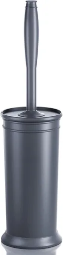 Miniatura 8 de Cepillo de inodoro, cepillo para inodoro con mango extra largo, cerdas duraderas, limpiador de inodoro y soporte cubierto para limpieza de baño Negro