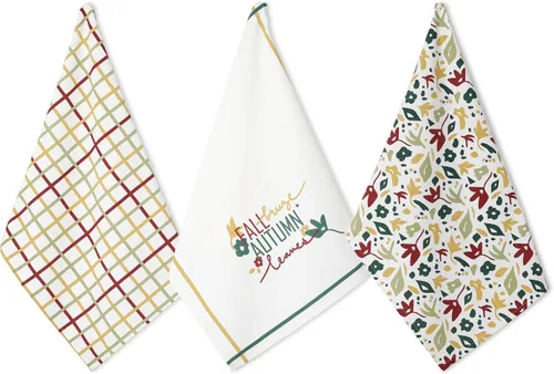 Miniatura 10 de Folkulture Toallas de cocina (juego de 3-20 x 26 pulgadas) toallas de cocina de verano con lazo para colgar, 100% algodón, lavables a máquina
