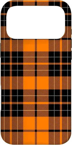 Miniatura 21 de Otoño cuadros naranja y negro patrón patrón caso para iPhone 17