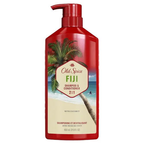 Miniatura 8 de Old Spice Fiji - Juego de champú y acondicionador 2 en 1 para hombres, aroma a coco y madera tropical, cabello más saludable, más completo