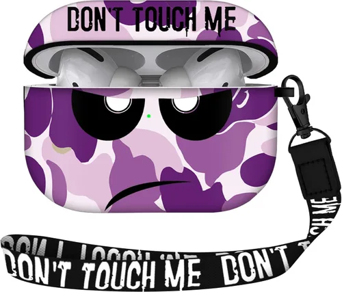 Miniatura 20 de Funda para Airpods Pro de 2ª generación 2022, Don't Touch Me para Airpods Pro 2 con llavero, funda suave y bonita a prueba de golpes para mujeres