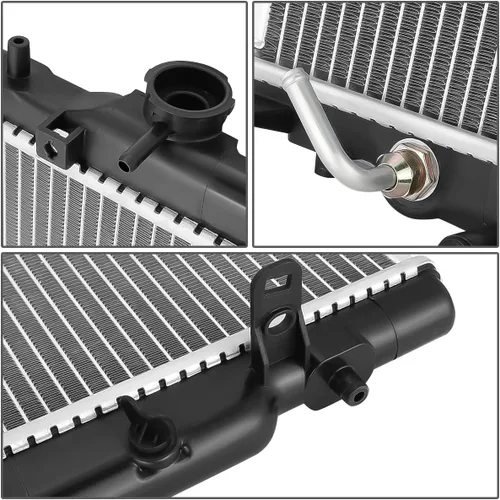 Miniatura 4 de DNA Motoring OEM-RA-13068 Radiador de núcleo de aluminio de 1 fila compatible con Honda Fit 09-13, 28-3/8 pulgadas de ancho x 13-3/4 pulgadas