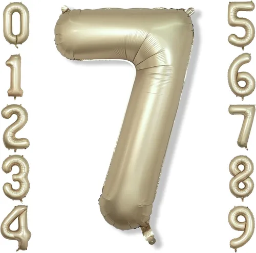Miniatura 21 de Globos de número azul pastel de 40 pulgadas, globo gigante autoinflable de aluminio número 5 de cumpleaños para niños, globos azul bebé para hombres