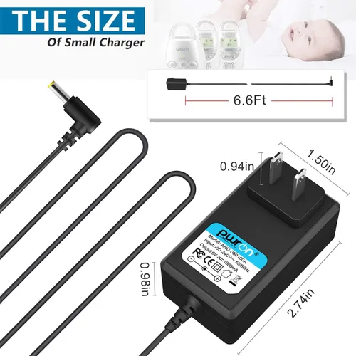 Miniatura 5 de Adaptador CC de 6 V CA para monitor de bebé Vtech Safe & Sound DM221 DM221-2 DM223 DM251 (unidades de padres y bebés) y DM111 DM222 DM271