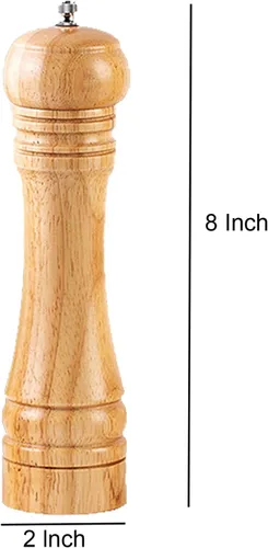 Miniatura 8 de Juego de molinillo de pimienta de madera Kit de molinillo de pimienta Manual Molinillos sólidos con molinillos de cerámica ajustables fuertes