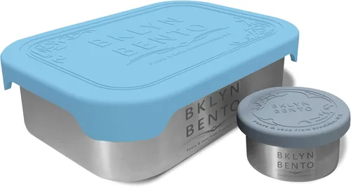 Miniatura 2 de Recipiente de alimentos de acero inoxidable y soporte para condimentos Tapa de silicona a prueba de fugas Fiambrera de metal Caja Bento