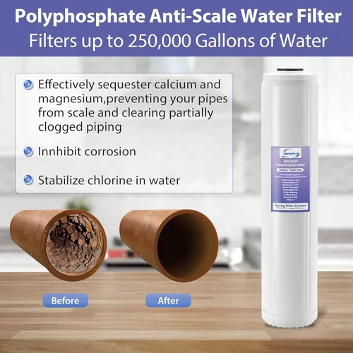Miniatura 4 de iSpring F3WGB32BDS Paquete de repuesto de filtro de agua de 3 etapas de 4.5 x 20 pulgadas para toda la casa con filtros de agua de sedimentos