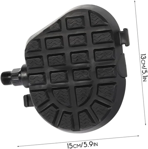 Miniatura 2 de Kisangel 1 par de pedales giratorios planos de bicicleta reclinados Pedal de plataforma de bicicleta Pedales eléctricos Pedal de bicicleta con clip