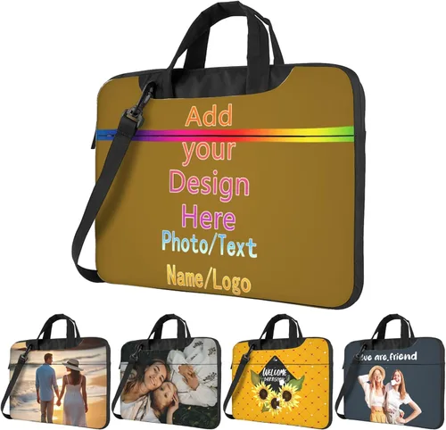 Miniatura 28 de Funda personalizada para laptop personalizada, añade tu foto, texto, maletines para portátil Púrpura2