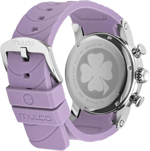 Miniatura 3 de MULCO Watch for Women, M10 Namaste - Analog Quartz, Stainless Steel, Pearl Finishing Dial with Rose Gold Accents and Silicone Band