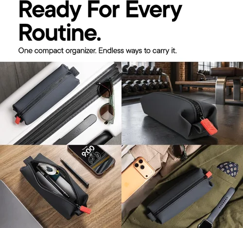 Miniatura 8 de TOOLETRIES The Koby Dopp Kit, bolsa de aseo de silicona prémium para hombres, organizador de viaje compacto resistente a fugas con cremallera