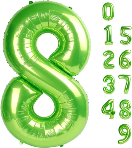 Miniatura 121 de Globos de números de 5 globos de 40 pulgadas, decoraciones de cumpleaños azules para niños y niñas, globos de números azul marino grandes