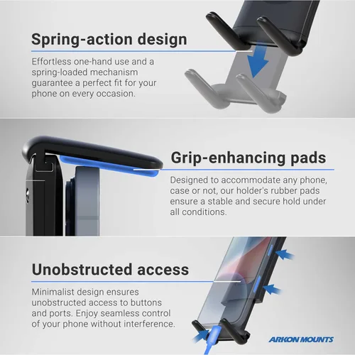Miniatura 3 de ARKON Mounts - Soporte de teléfono para manillar de bicicleta para iPhone 7 6S 6 Plus 7 6S 6 Galaxy Note 5 4 Galaxy S7 S6