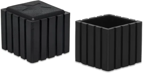 Miniatura 23 de Flyshop Tapas cuadradas de goma antideslizantes para patas de silla, protectores de suelo para muebles, 1-3/8 pulgadas x 1-3/8 pulgadas, color negro