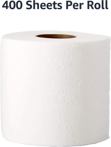 Miniatura 2 de AmazonCommercial Papel higiénico ultra plus de 2 capas/Papel para baño, seguro para fosa séptica, Certificado FSC, sin perfume, 400 hojas por rollo