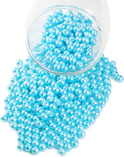 Miniatura 22 de YouLuo 200 piezas de cuentas de perlas de cristal redondas, cuentas de perlas pequeñas checas de satinado lustroso para hacer joyas, cuentas sueltas