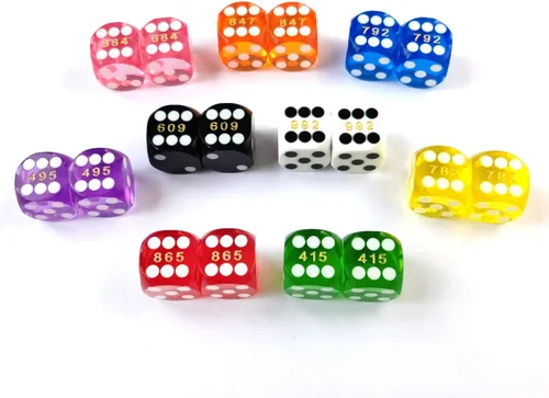 Miniatura 4 de Bescon Dice Dados de precisión pequeños profesionales de 0.500 in (1/2 pulgada) con número de serie aleatorio, mini dados de corte de precisión