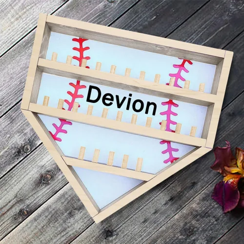 Miniatura 6 de Expositor de béisbol con nombre personalizado, soporte de almacenamiento de softbol, soportes de béisbol para la colección de papá, anillos