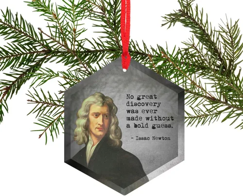 Miniatura 2 de Isaac Newton - Ornamant de Navidad de cristal de científicos famosos