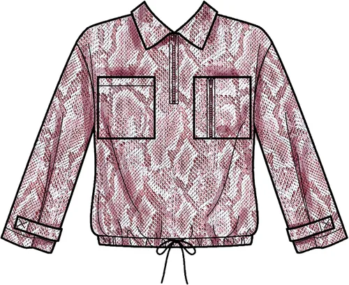 Miniatura 10 de Simplicity Paquete de tops con media cremallera para hombre y mujer, cuello y pantalones sin cierre, patrón de costura código 9278, tallas XS-M