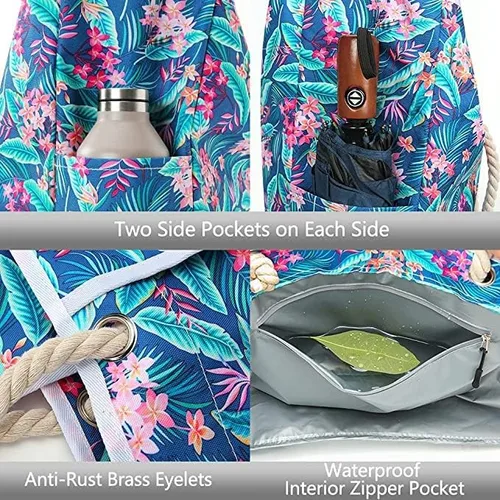 Miniatura 6 de CONTAIL Bolsa de mano de gran capacidad de 21.5 pulgadas con forro totalmente impermeable, convertible como bolsa húmeda y seca