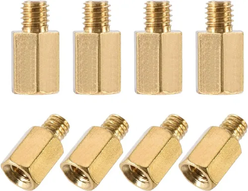 Miniatura 8 de uxcell M3x4mm+0.118 in macho-hembra latón hexagonal PCB placa base separador separador para FPV Drone Quadcopter, computadora y placa de circuito
