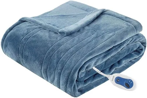 Miniatura 9 de Manta eléctrica térmica Beautyrest para clima frío, manta térmica de calentamiento rápido, apagado automático, prácticamente cero EMF, configuración