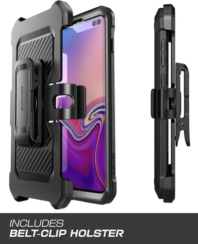 Miniatura 5 de SUPCASE Funda para Samsung Galaxy S10 Plus con Satnd (Unicorn Beetle Pro), [clip de cinturón integrado] Funda protectora resistente a prueba
