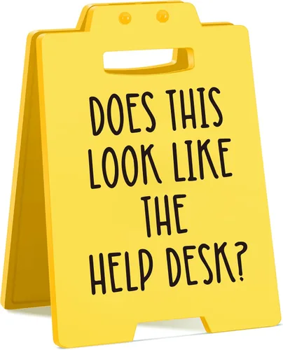 Miniatura 51 de Letrero divertido para escritorio de oficina, placa de humor con texto en inglés "Responder Desk Rates", regalo sarcástico divertido para compañeros