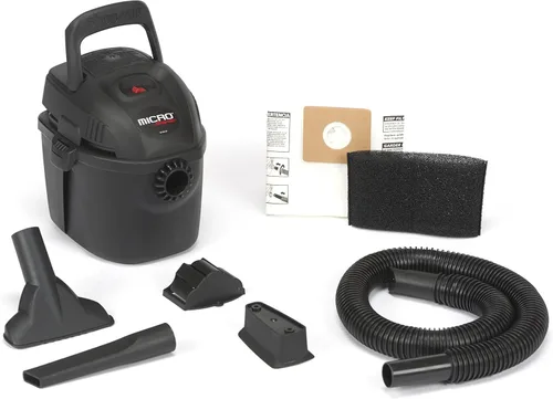Miniatura 3 de Shop-Vac 2021005, Micro aspiradora húmeda y seca, 1 galón, manguera de 1.25 pulgadas de diámetro x 4 pies, 50 CFM, (1 paquete) y 9061400 varitas