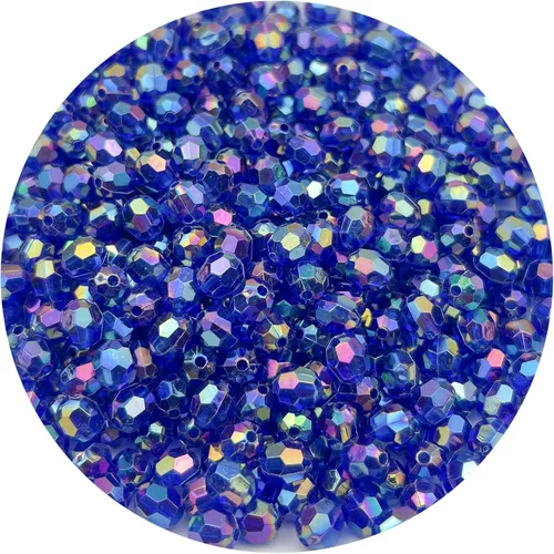 Miniatura 11 de 200 cuentas acrílicas de cristal de color AB de 0.394 pulgadas (0.394 in) cuentas redondas de plástico facetadas espaciadoras para hacer joyas, 402