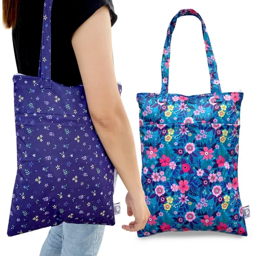 Miniatura 9 de 2 unids bolsa húmeda seca impermeable reutilizable ropa húmeda pañales bebé cochecito traje de baño viaje pequeño más grande electrónica artículos