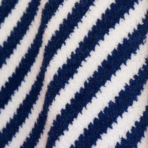 Miniatura 6 de Manta de chenilla para bebé, manta para niños pequeños, suave y afelpada, 40 x 30 pulgadas (NAVY STIPES)