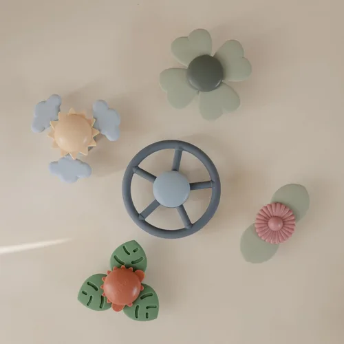 Miniatura 3 de mushie Juguete giratorio de succión Blossom Juguetes sensoriales para niños pequeños para baño y juego