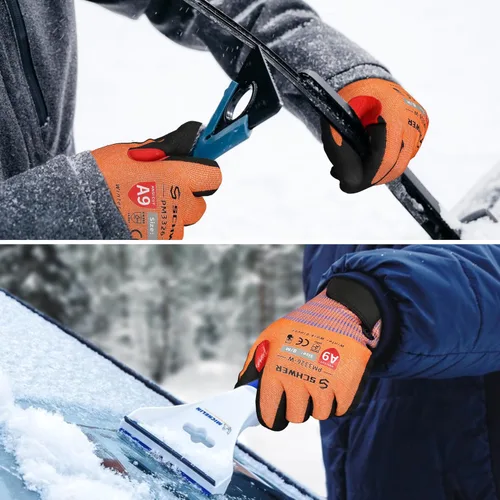Miniatura 6 de Guantes de trabajo de invierno Schwer FreezeGuard-X para hombres y mujeres, guantes resistentes a cortes ANSI A9 para protección extrema, guante