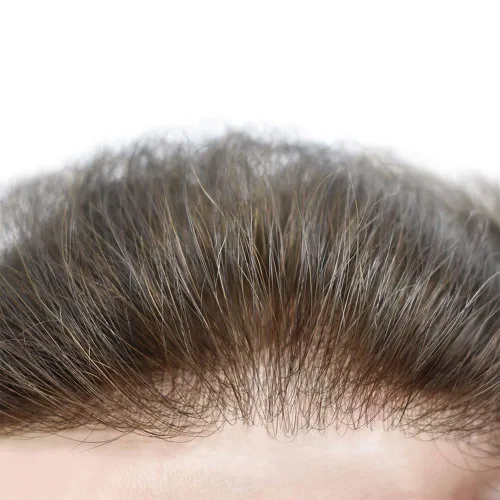 Miniatura 3 de Toupee - Pieza de cabello humano real, sistema de reemplazo de cabello de piel ultrafina, piezas de cabello tipo tupé, prótesis de cabello con bucle
