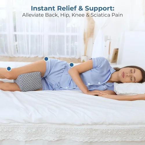 Miniatura 6 de 5 STARS UNITED Half Moon Bolster - Almohada semirenrollable y almohada de rodilla para personas que duermen de lado, 100% espuma viscoelástica