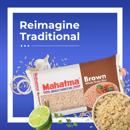 Miniatura 3 de Mahatma Arroz integral de grano entero, bolsa de arroz de 2 libras, arroz para estufa o microondas
