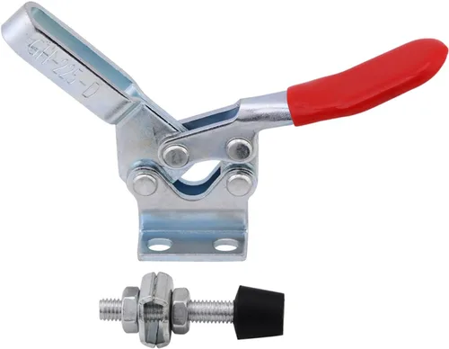 Miniatura 4 de Walfront Abrazadera de palanca de liberación rápida resistente, horizontal, acero y goma, capacidad de retención de 500.4 lbs, paquete de 5