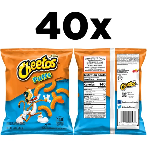 Miniatura 5 de Cheetos Bocadillos con sabor a queso, Puffs, 0.875 onzas (paquete de 40)
