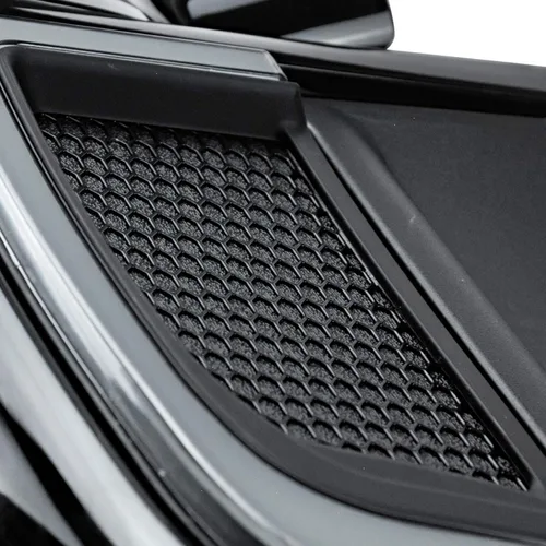 Miniatura 6 de Guantera de carenados de pierna ventilada inferior con protector de motor, parrillas, luces y cubierta de placas sólidas compatible con Harley