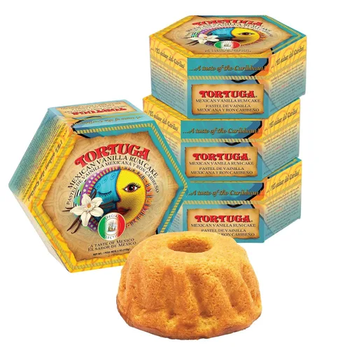 Miniatura 8 de TORTUGA Pastel de ron de vainilla mexicano caribeño – Pastel de ron caribeño de 4 onzas – Paquete de 4 – El regalo gourmet premium perfecto