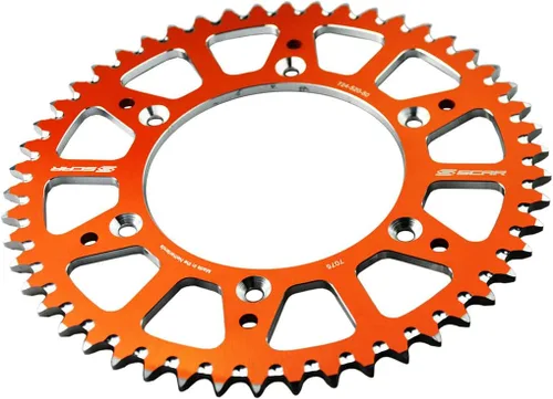 Miniatura 2 de SCAR Piñón trasero de aleación de aluminio compatible con KTM SX SXF EXC EXCF XC XCW XCF XFCW 125 150 250 300 350 450 500 93-26, naranja - 48 dientes